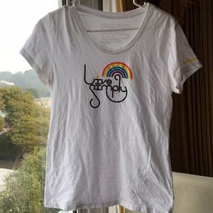 Patagonia Live simply white w/ rainbow T-shirt